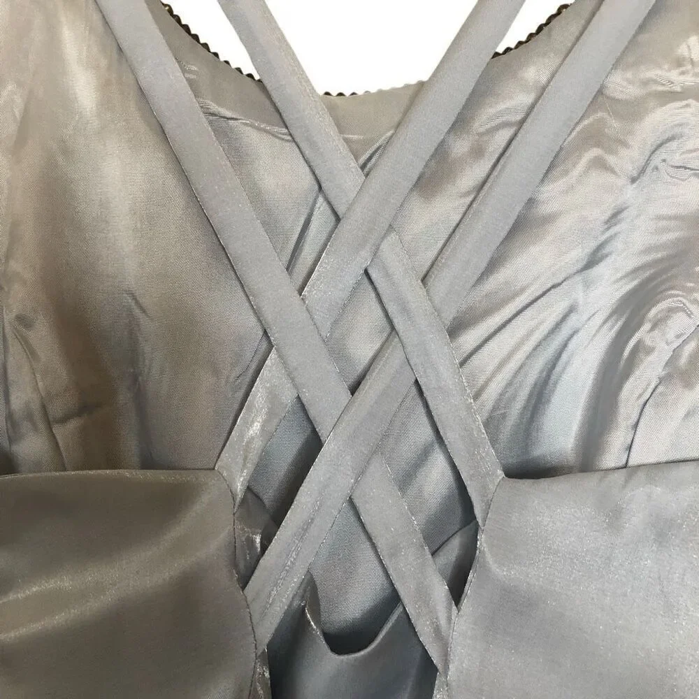 NEW Vintage Scott McClintock Ice Blue Shimmery Soft Girl A line Gown Size 10 NWT